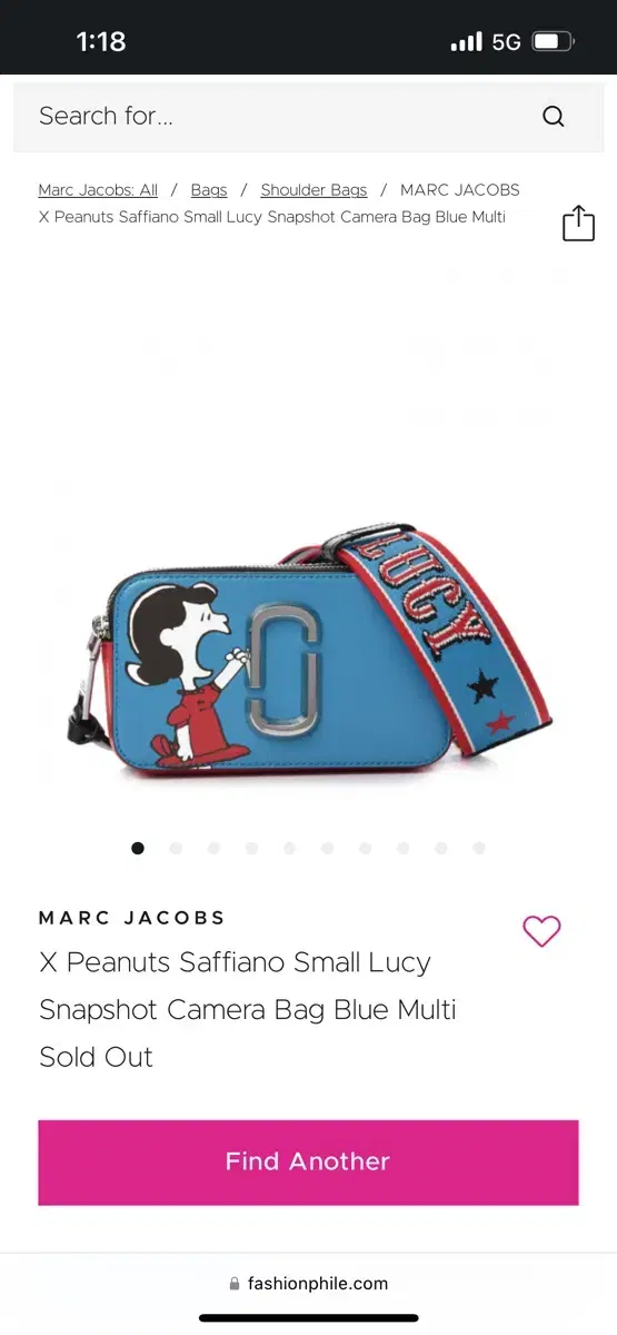 Marc Jacobs x Peanuts 숄더백