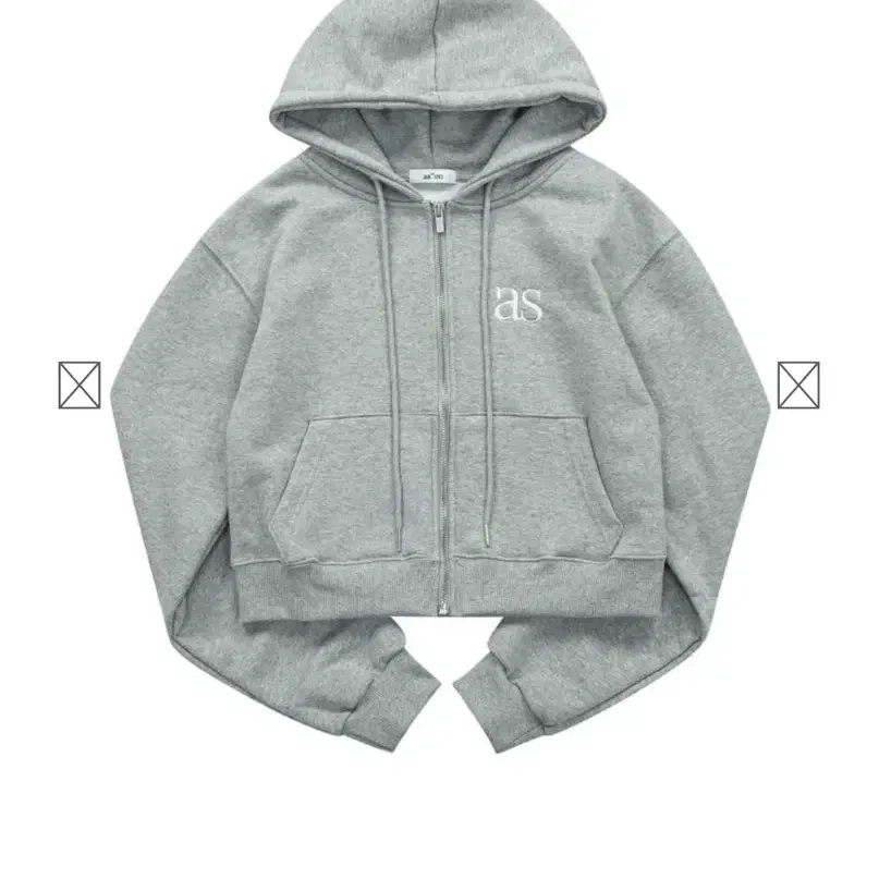 애즈온 ason BASIC TRAINING HOOD ZIP-UP GRAY