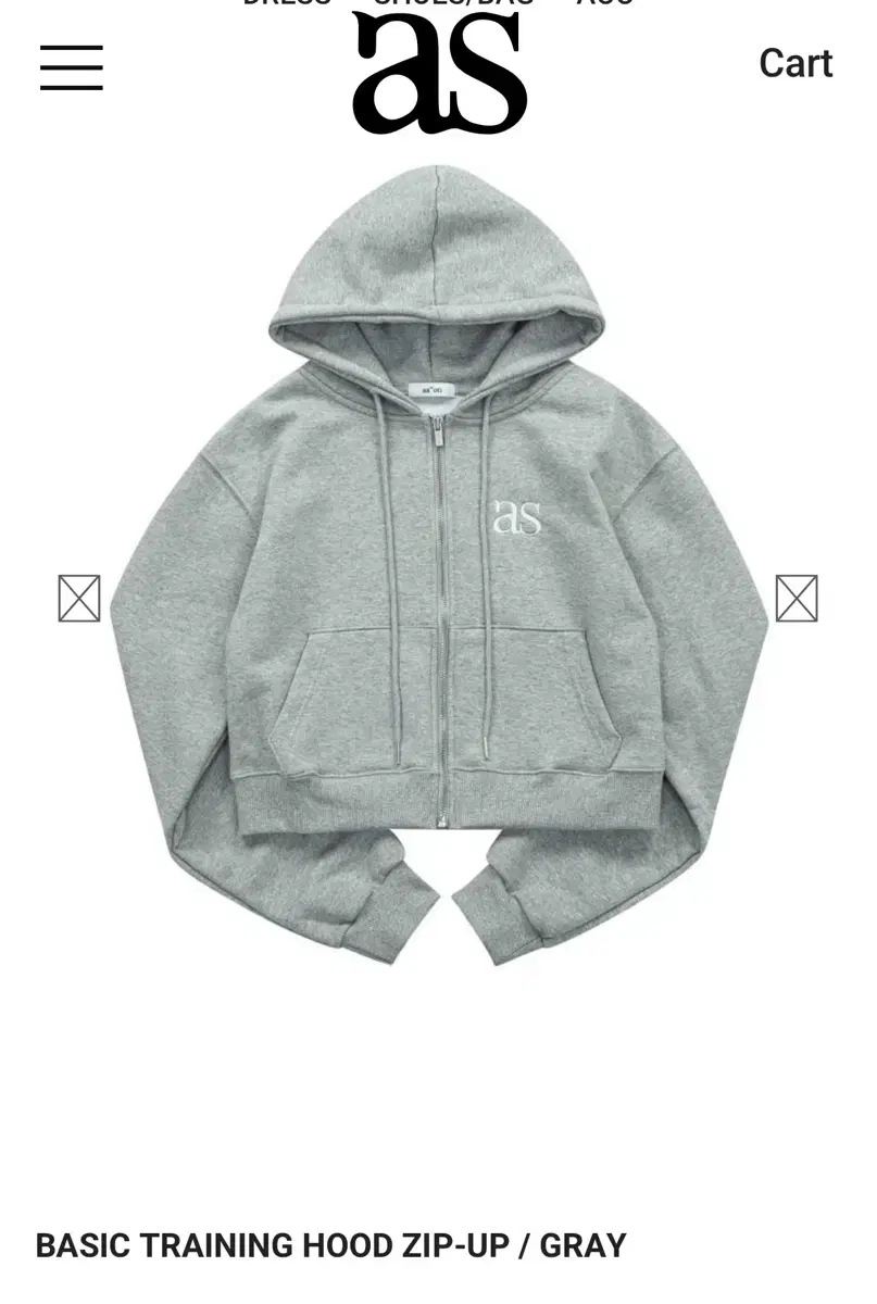 애즈온 ason BASIC TRAINING HOOD ZIP-UP GRAY