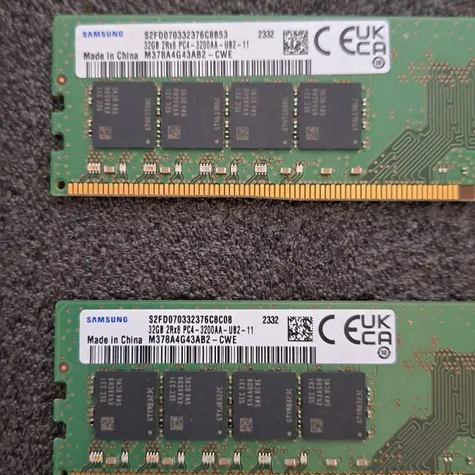 삼성 DDR4 PC3200 32G X 2개  총64G 일괄