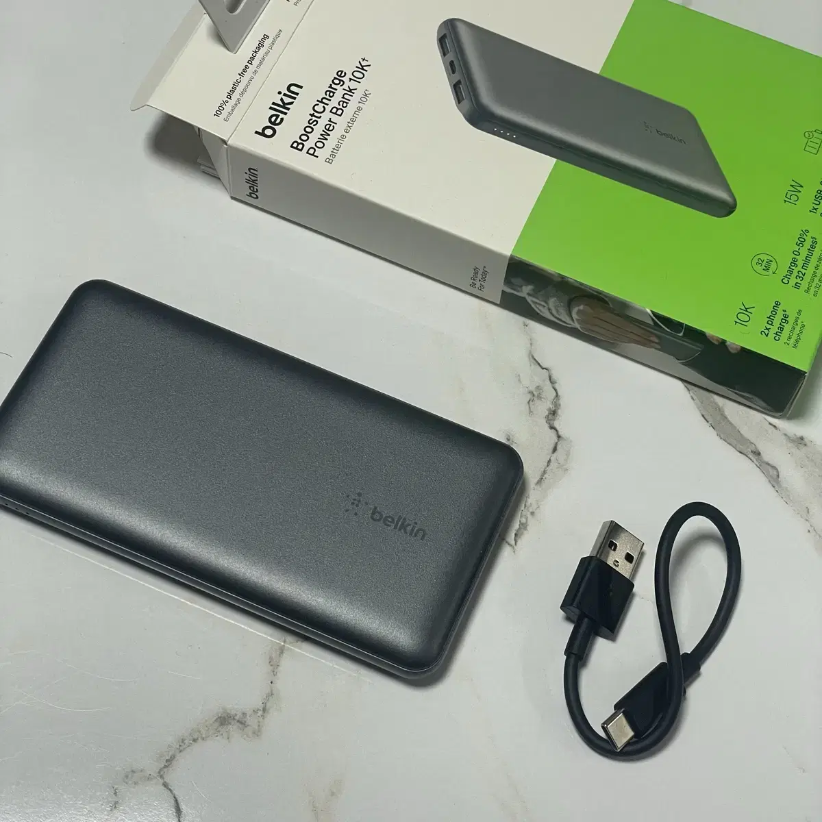 벨킨 고속충전 보조배터리 스페이스그레이 10000mAh