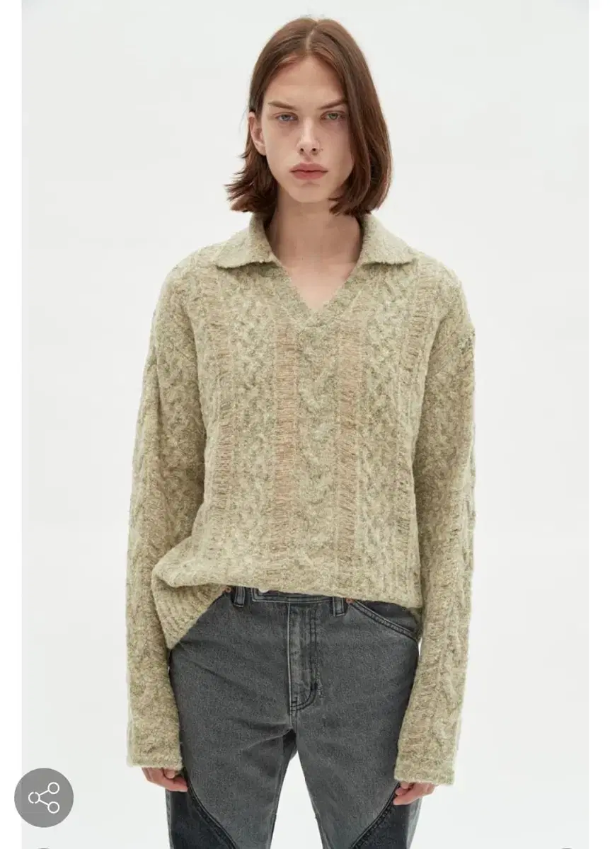 Anderson Belle Collin Damage Cable kara Knit L