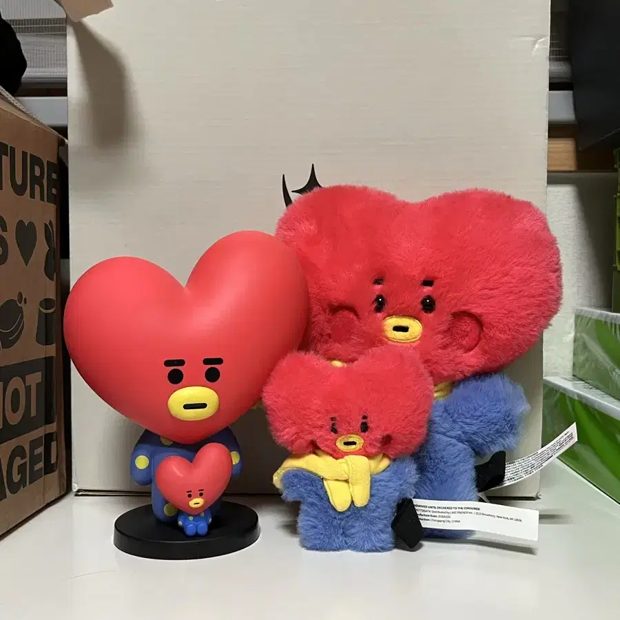 BT21 타타 플랫퍼 인형 키링 피큐어 일괄