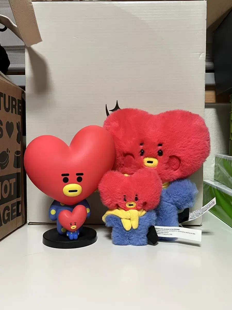 BT21 타타 플랫퍼 인형 키링 피큐어 일괄