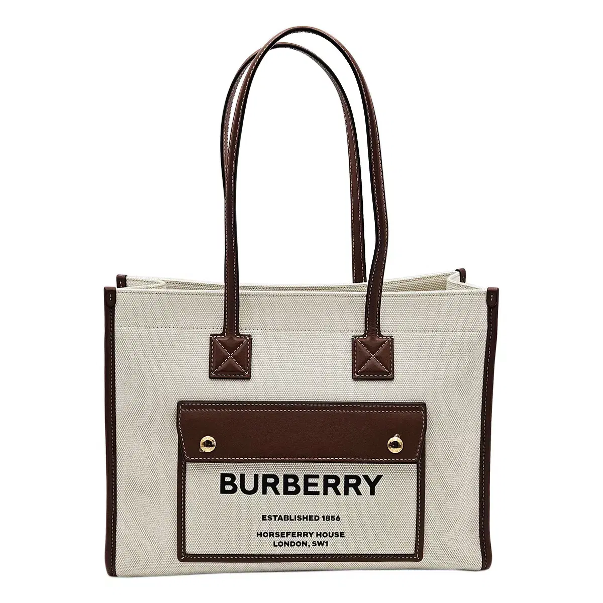 버버리 Burberry 80441381 내추럴 탠 프레야 스몰 토트백