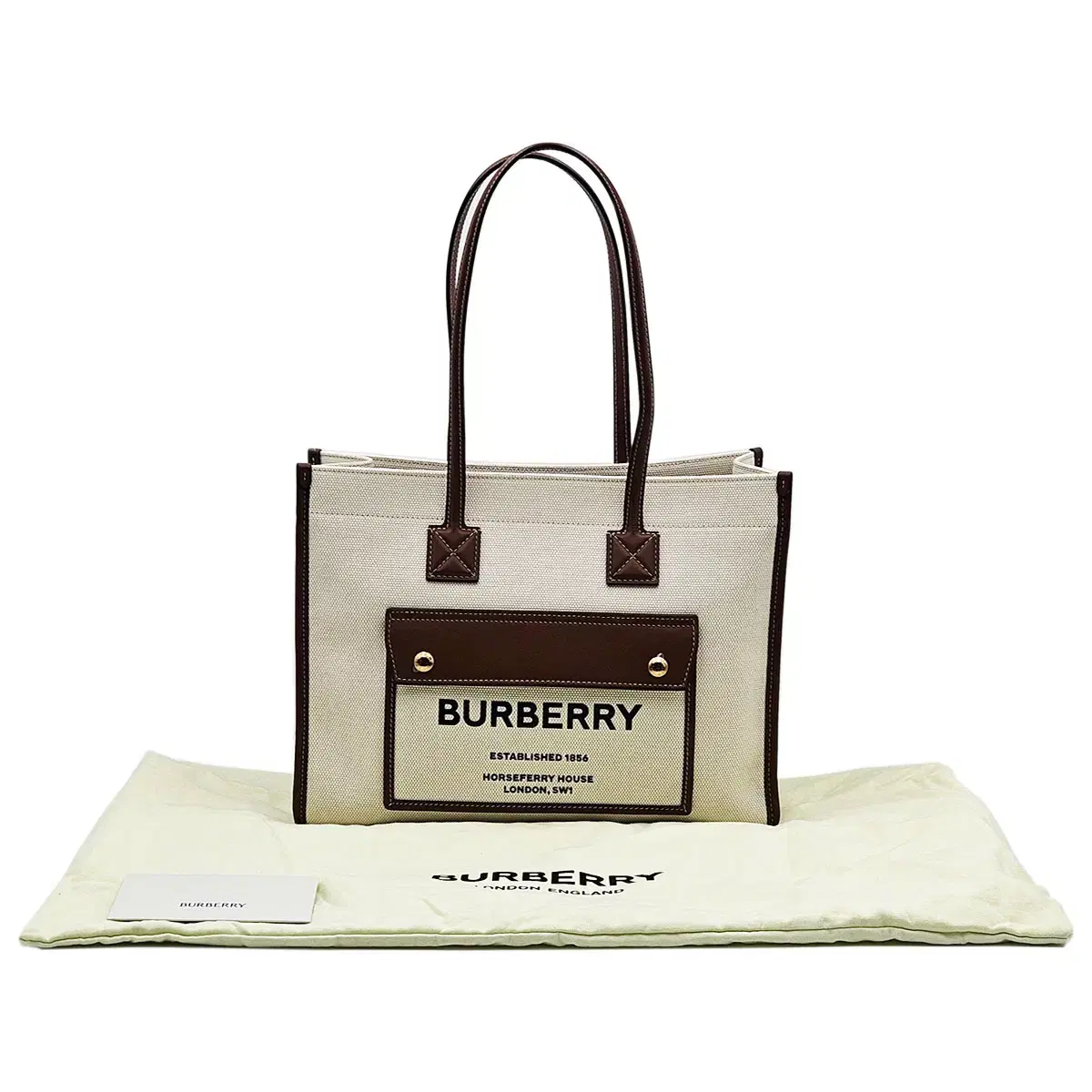 버버리 Burberry 80441381 내추럴 탠 프레야 스몰 토트백