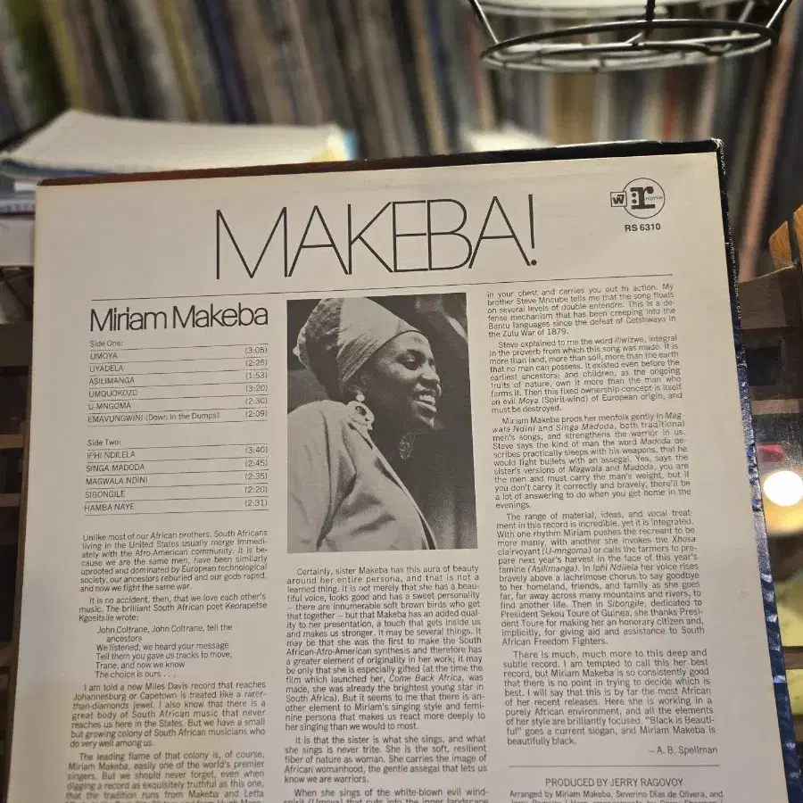 Miriam Makeba.Makeba!.68.US.초반.민트급lp