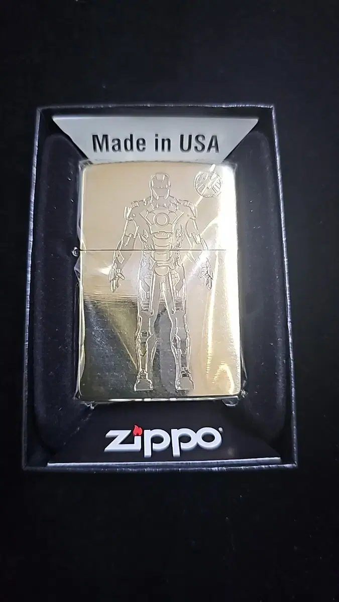 (새상품) 지포 zippo 마블 아이언맨 한정판 골드