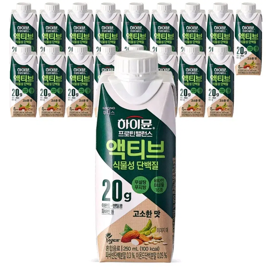 하이뮨 프로틴 밸런스 액티브 식물성 단백질 음료, 250ml, 18개