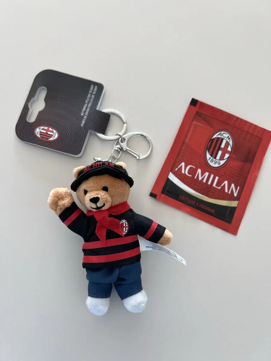 AC Milan teddy bear keyring