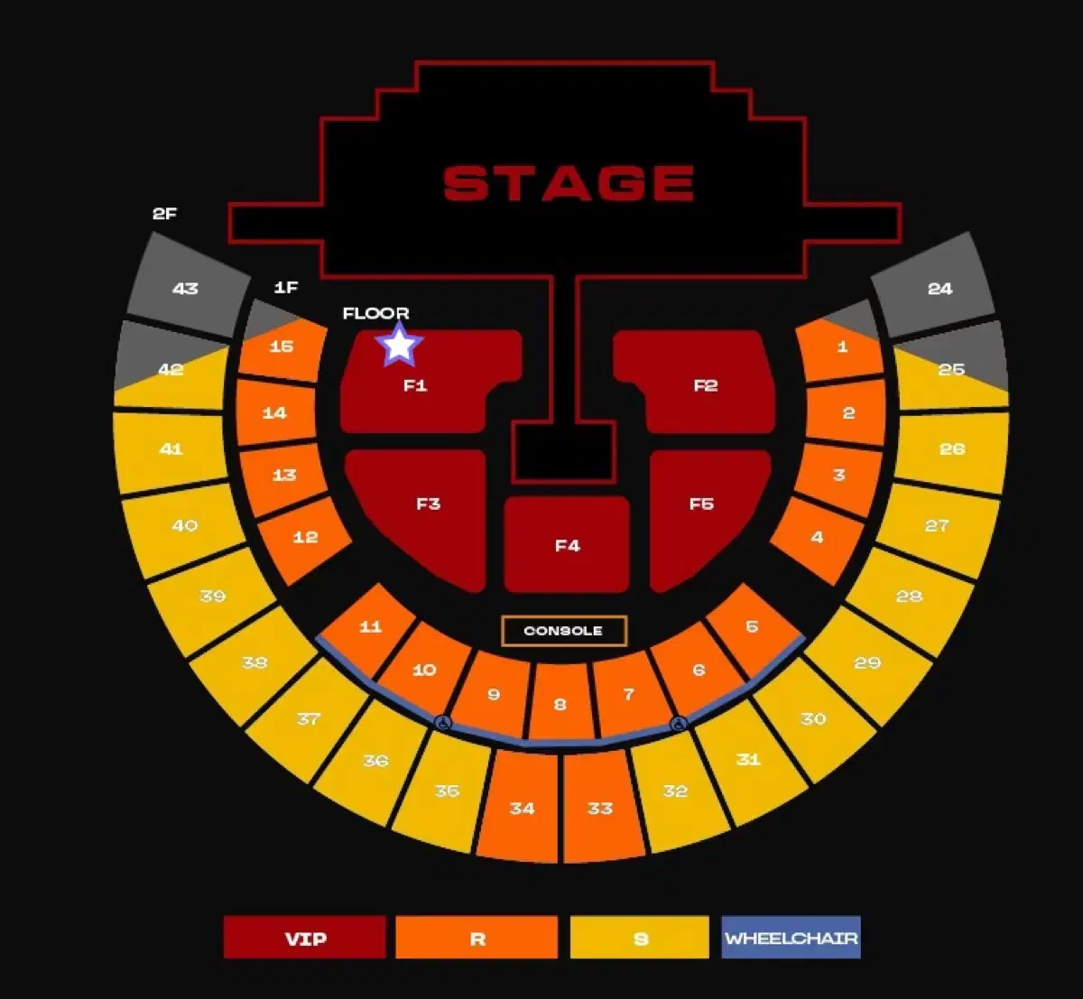 2NE1 콘서트 F1구역 2열 (토콘)