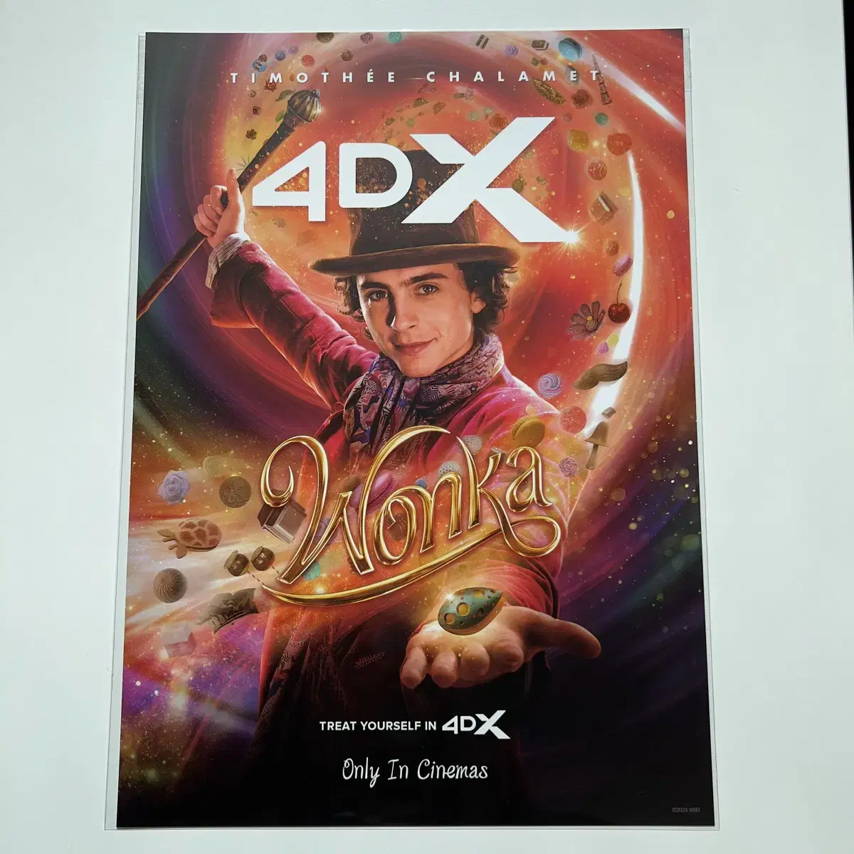 웡카 4dx 포스터 티모시 샬라메