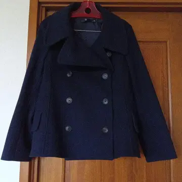 유니클로J 네이비 더블 브레스트 피코트 L