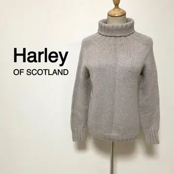 Harley OF SCOTLAND 그레이 컬러 터틀넥 니트