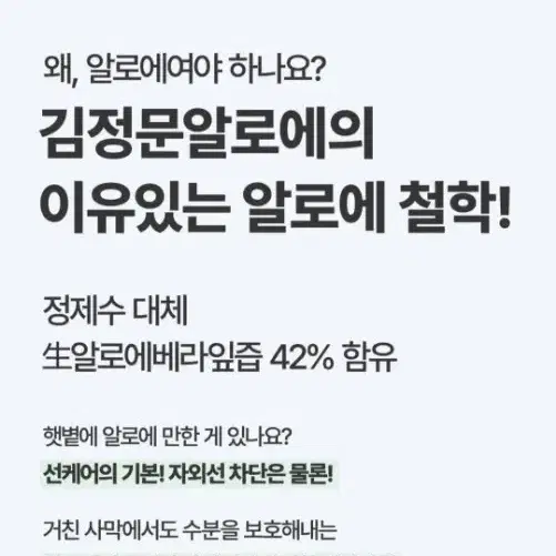 김정문알로에 큐어 아쿠아 마일드 그린 선크림 새상품