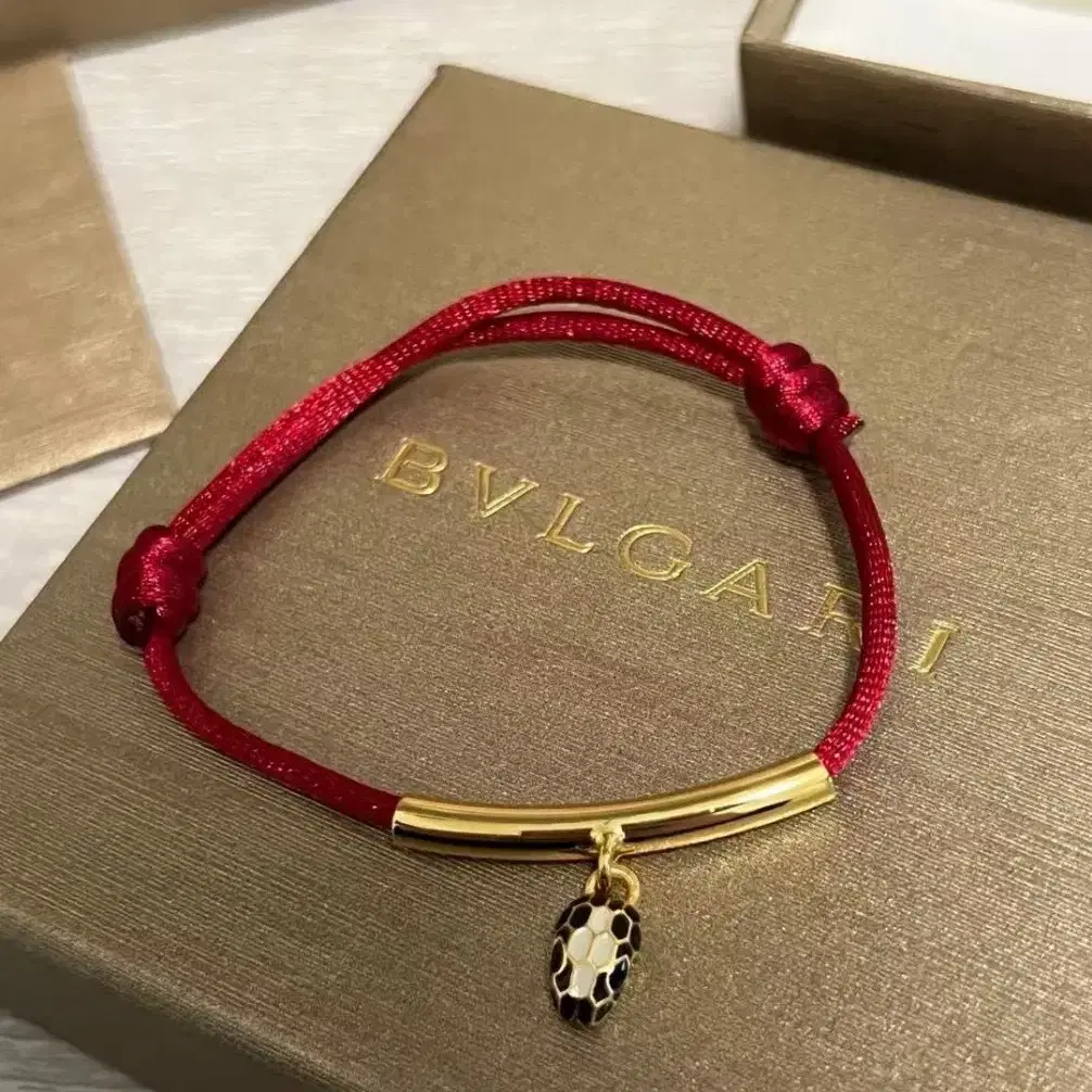 Bvlgari 불가리  뱀의 우두머리  설  붉은 노끈  핸드 체인