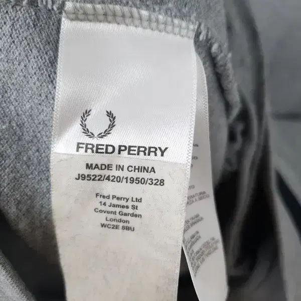 프레드페리 FRED PERRY 후드티 라이트 그레이 2300034