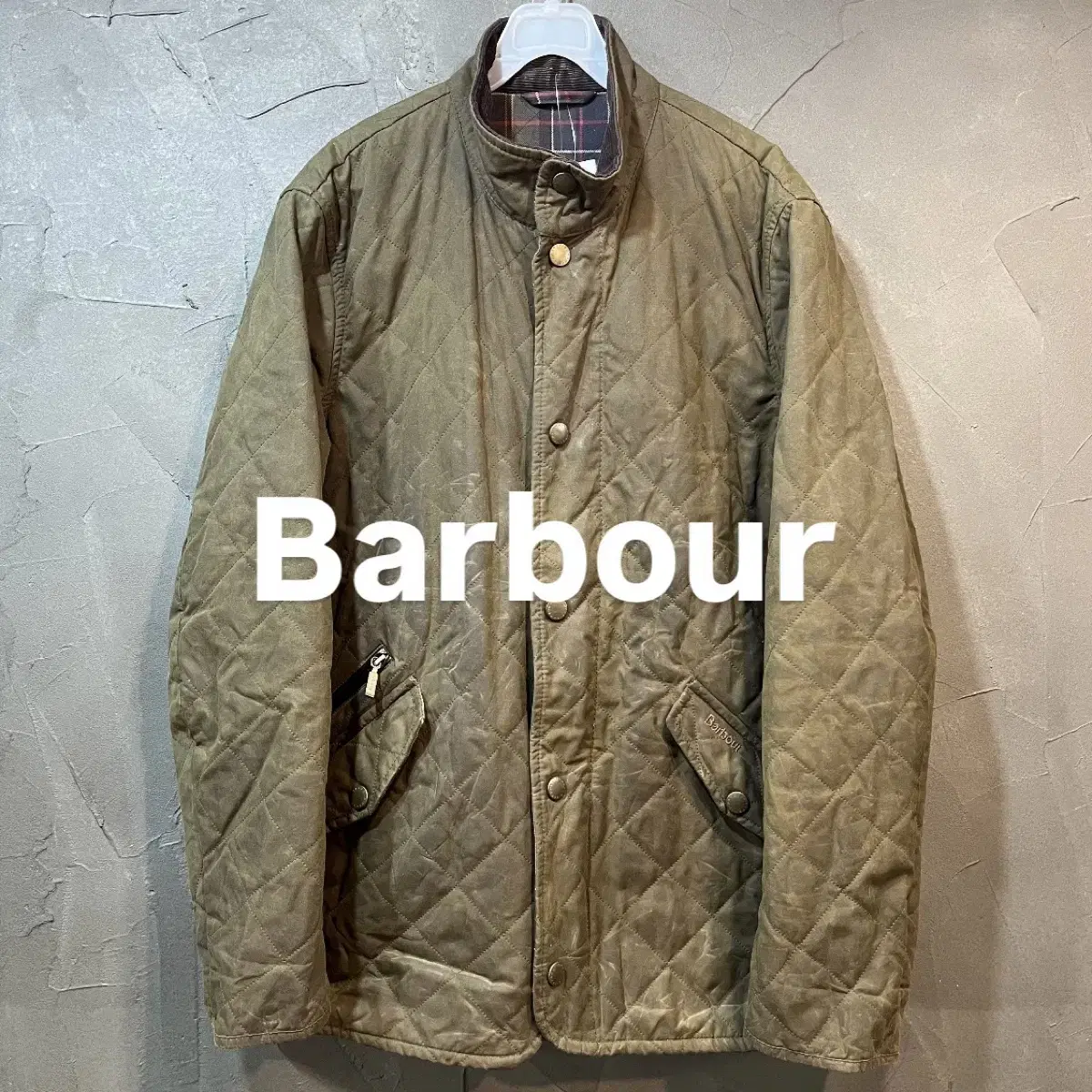 [M] Barbour 바버 퀼팅 왁스 자켓