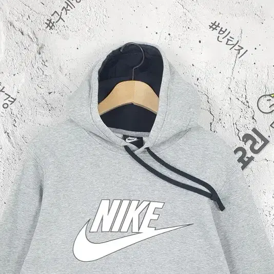 나이키 NIKE 이어스트 스타 기모 후드티 라이트그레이 2300035