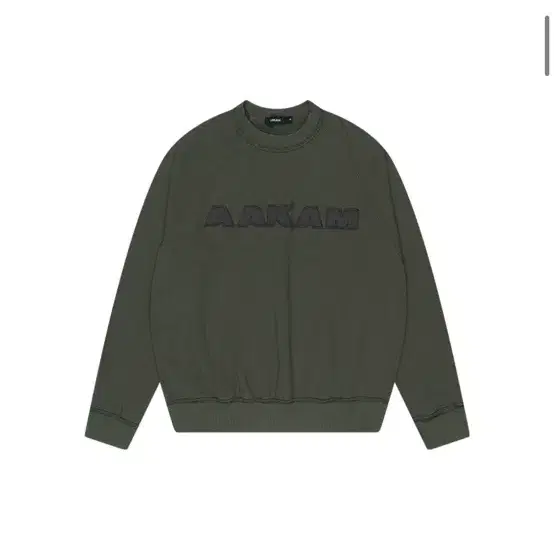 아캄 Logo Patch Raglan Sweatshirt (Khaki)