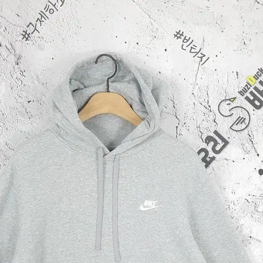 나이키 NIKE 기모 후드티 라이트 그레이 2300037