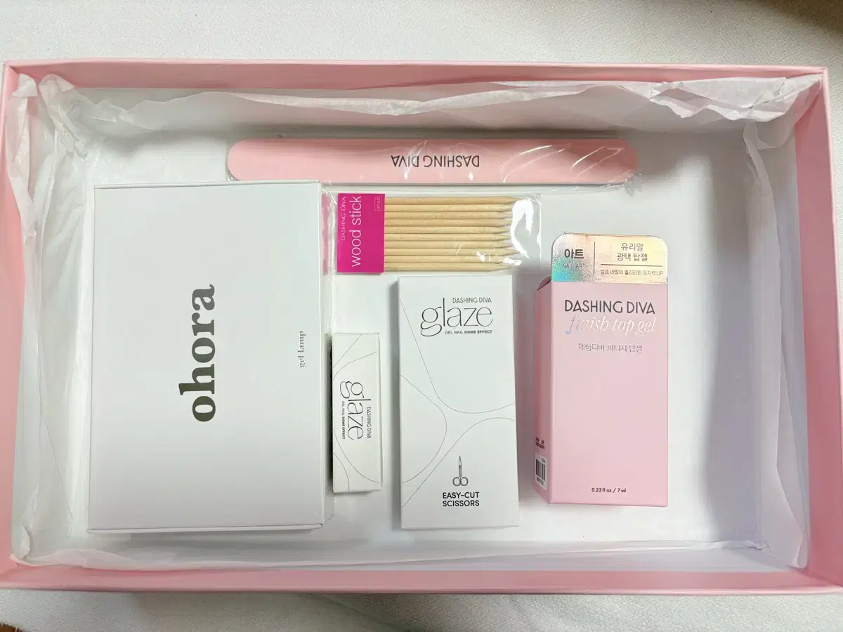 새상품 데싱디바, 오호라 셀프네일 도구 재료 (탑젤, 램프 등)