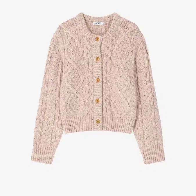 그로브 로멜 가디건 핑크 GROVE ROMMEL CARDIGAN PINK