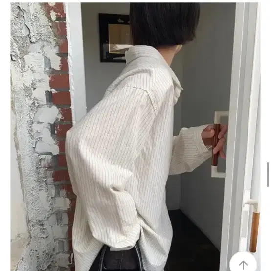 리넨느 snow stripe shirt (cream) 셔츠