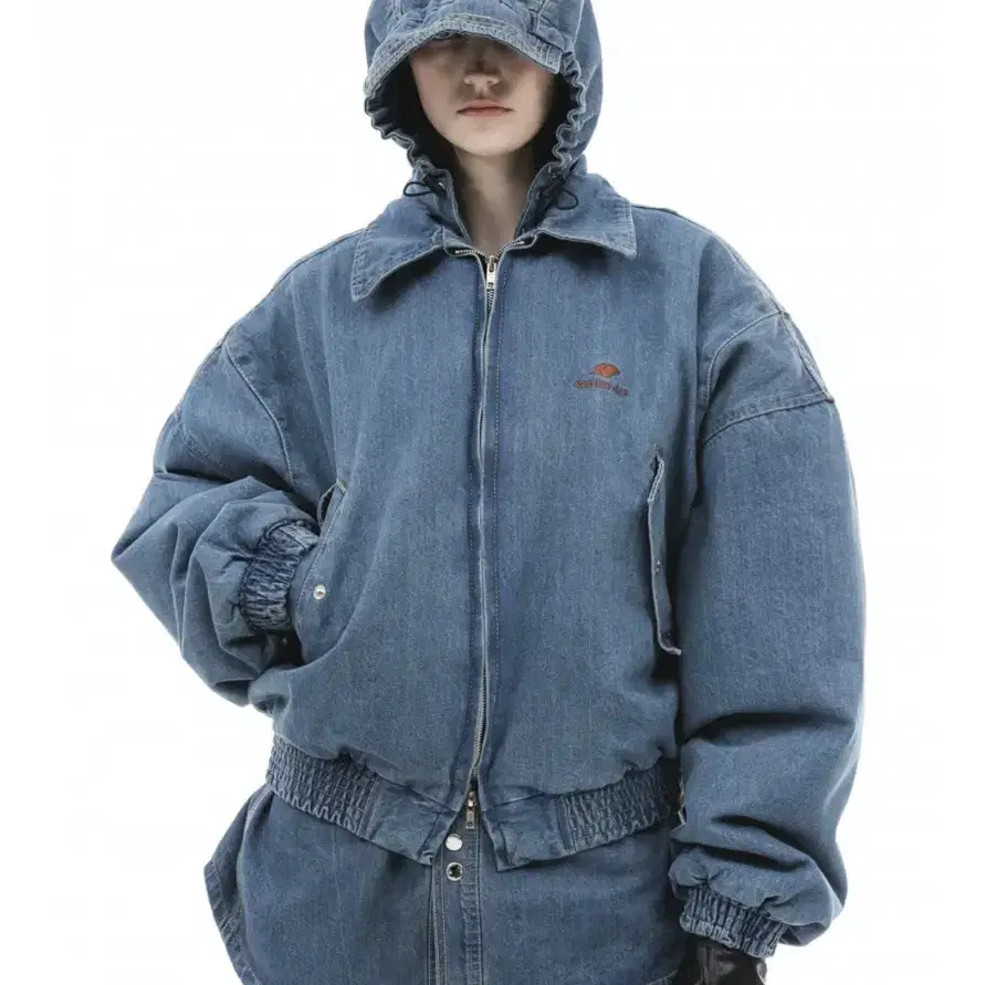 Anotheryouth-denim patch bomber