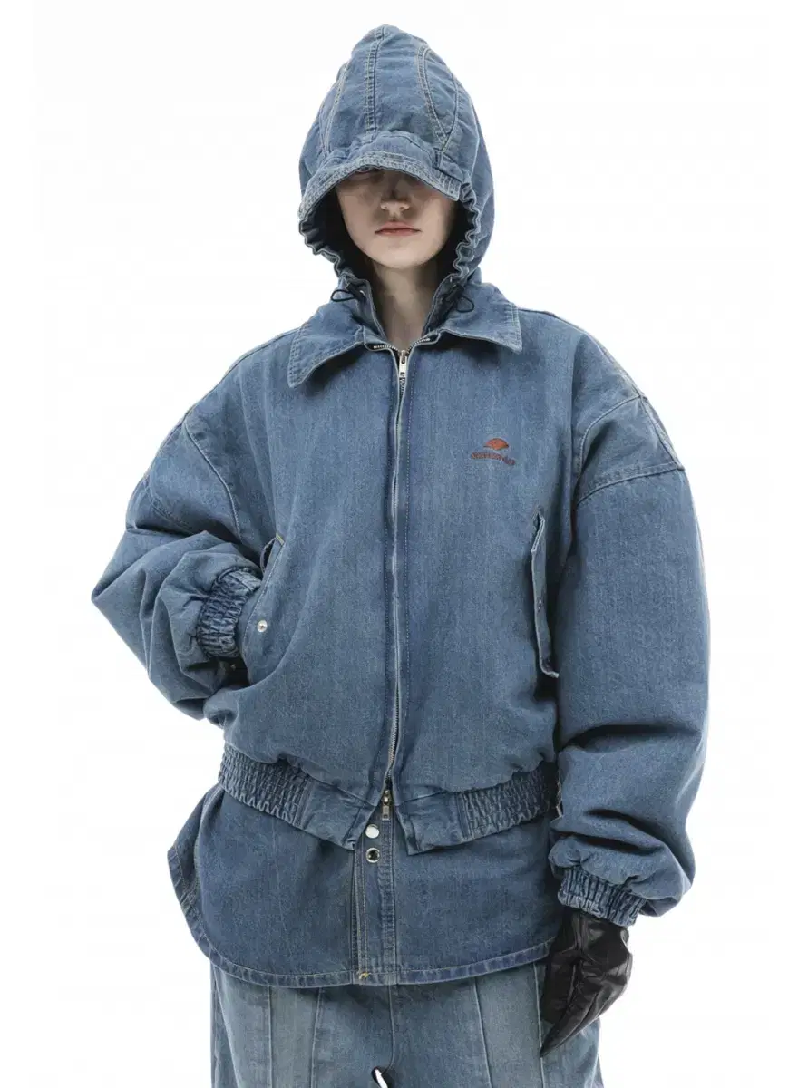 Another youth-denim patch bomber