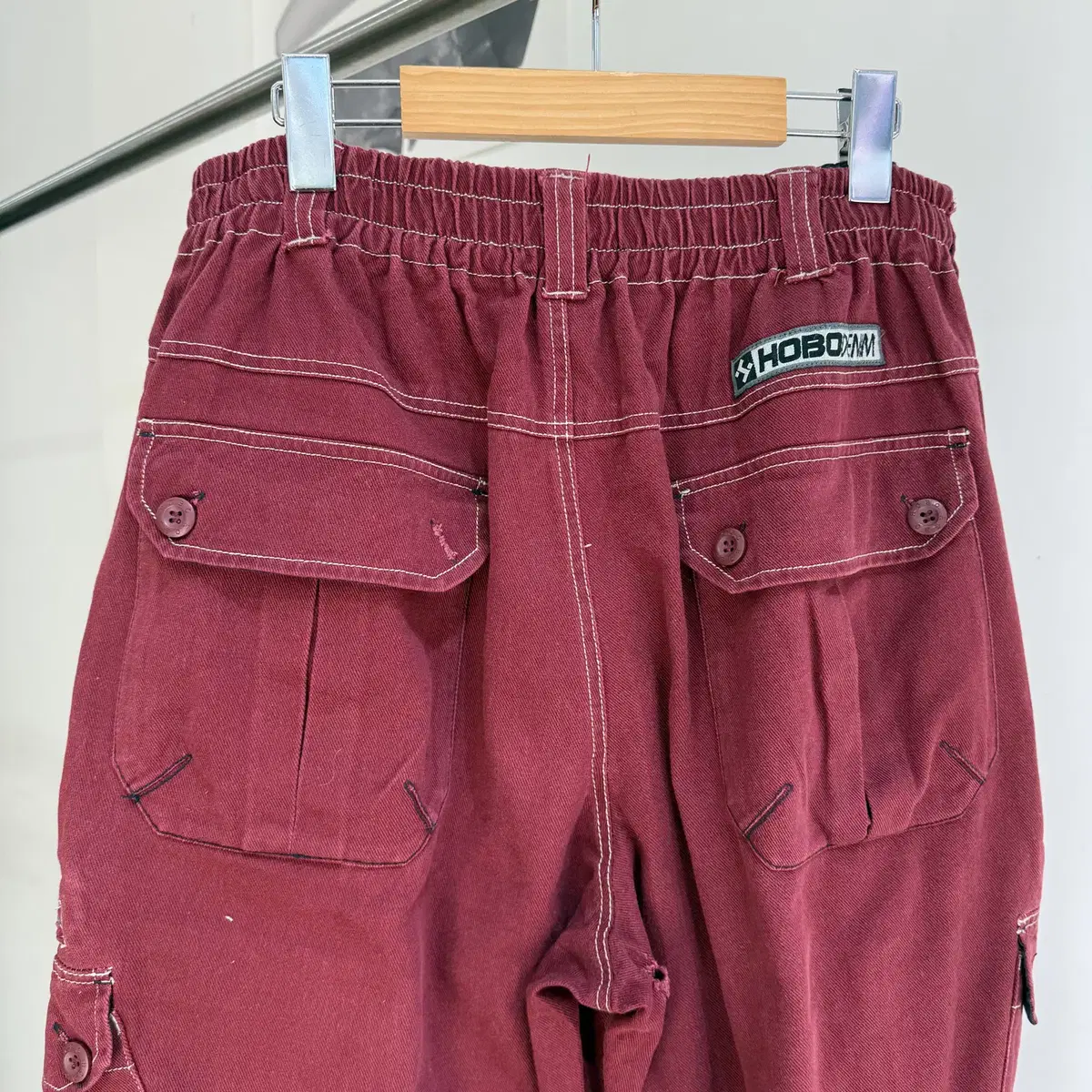 HOBO DENIM 버건디 팬츠