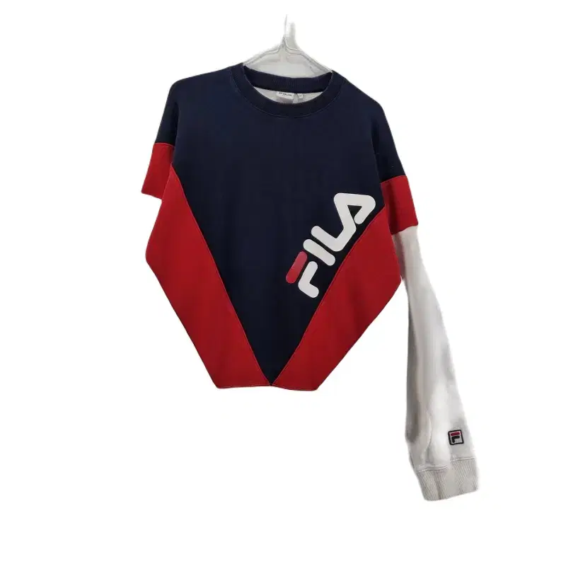 F6079 FILA 남100 LSE FIT 네이비 배색 맨투맨/더크