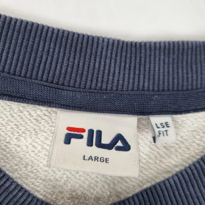 F6079 FILA 남100 LSE FIT 네이비 배색 맨투맨/더크