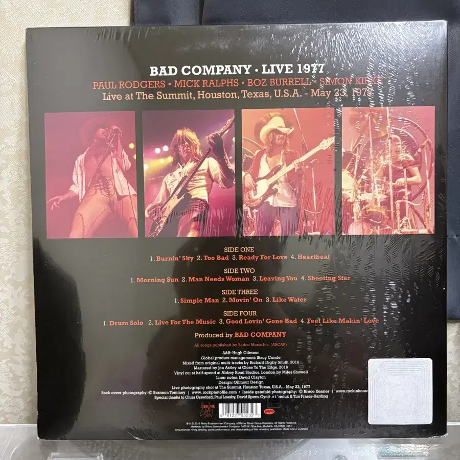 Bad Company 배드컴퍼니 하드록 라이브명반 2 LP