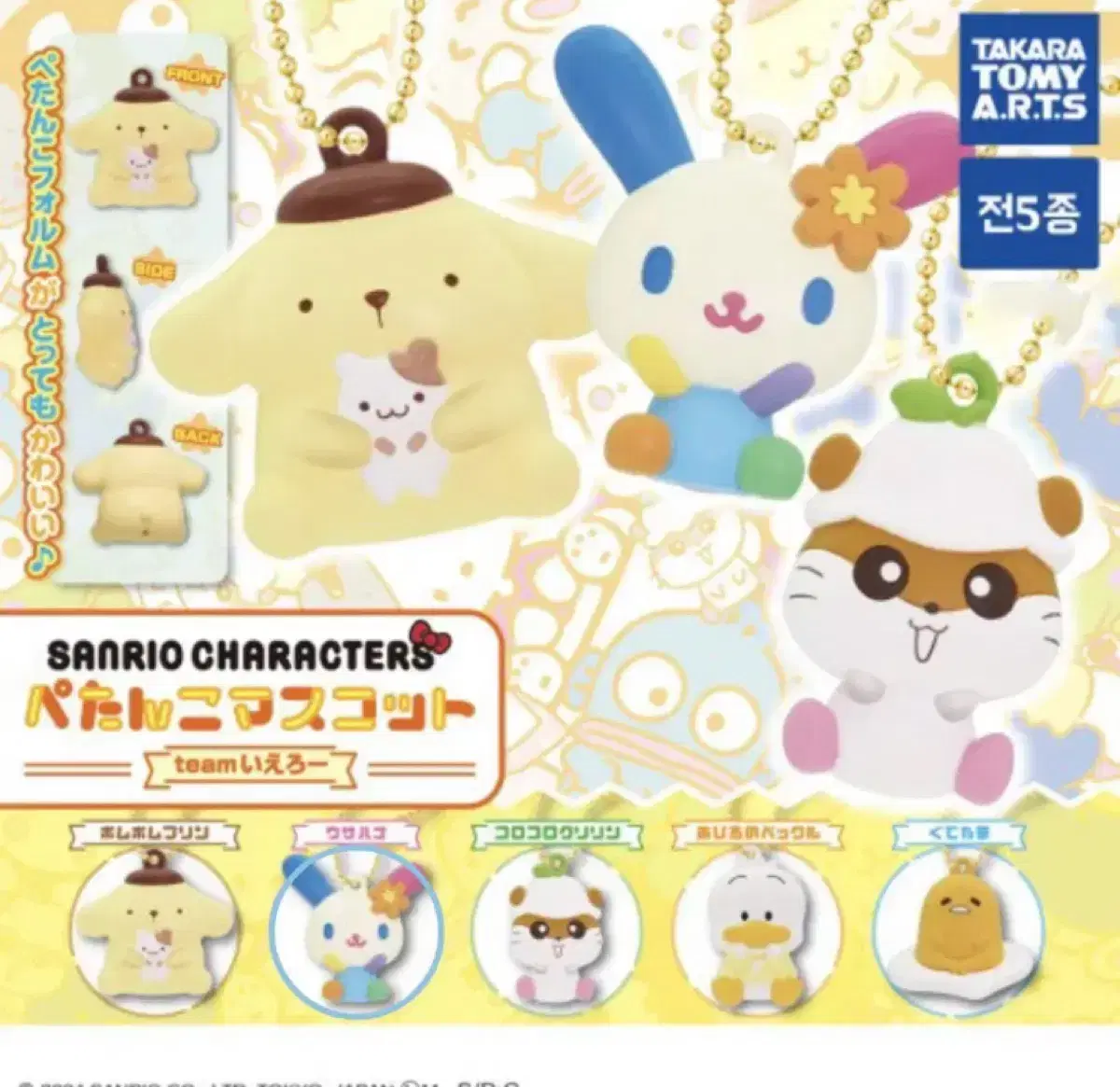 Sanrio Gacha Flat Keyring Usahana