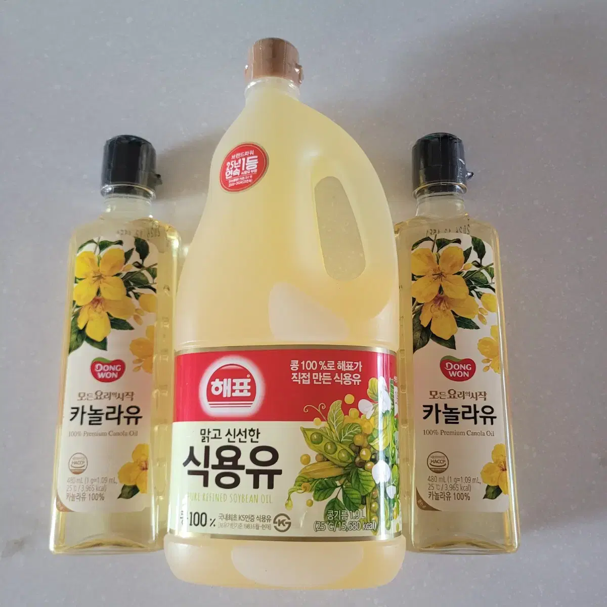 해표 식용유1.9L 동원 카놀라유480ML