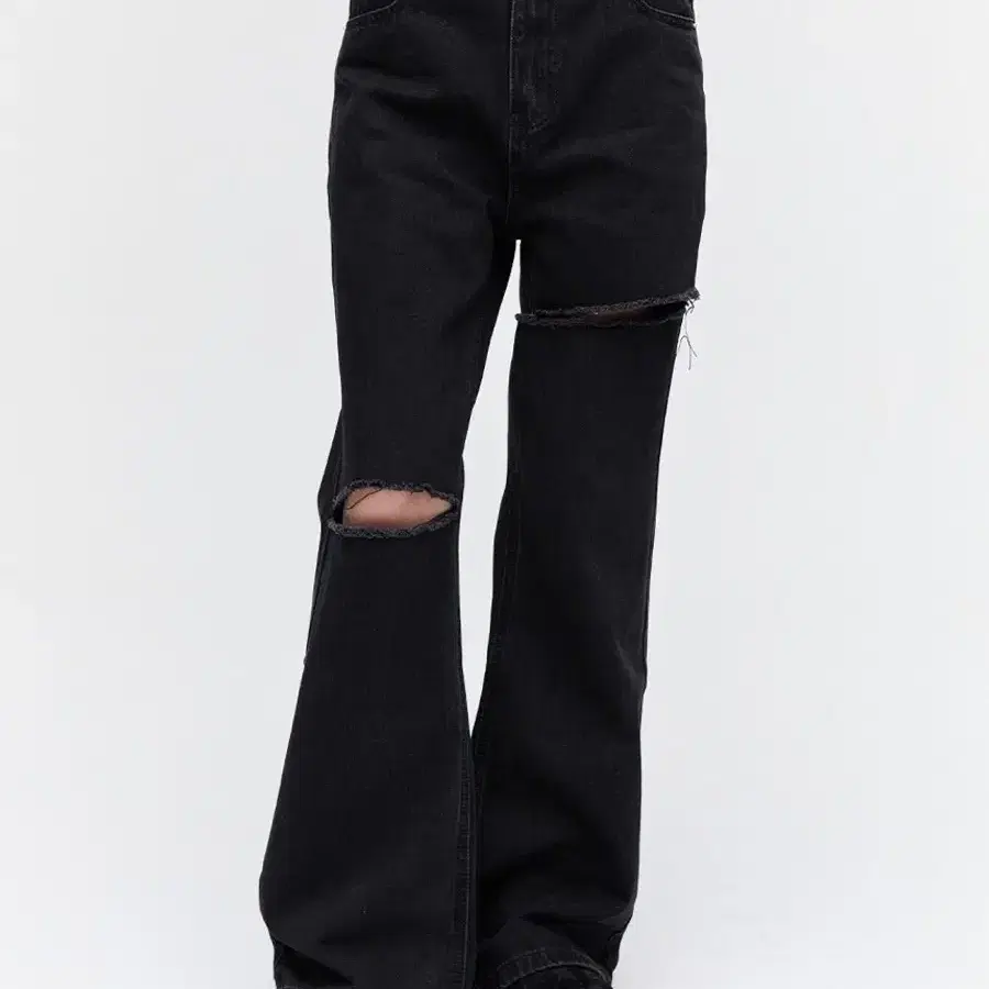 플리즈프로젝트 RELAXED BOOT CUT DENIM, BLACK M