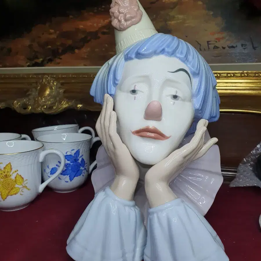 Lladro Jester Head Figurine야드로 삐에로