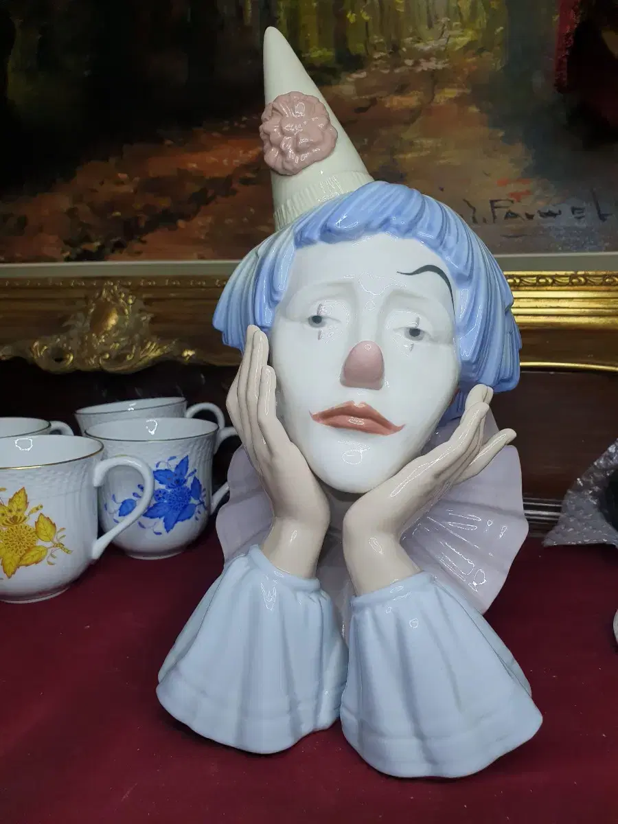 Lladro Jester Head Figurine야드로 삐에로