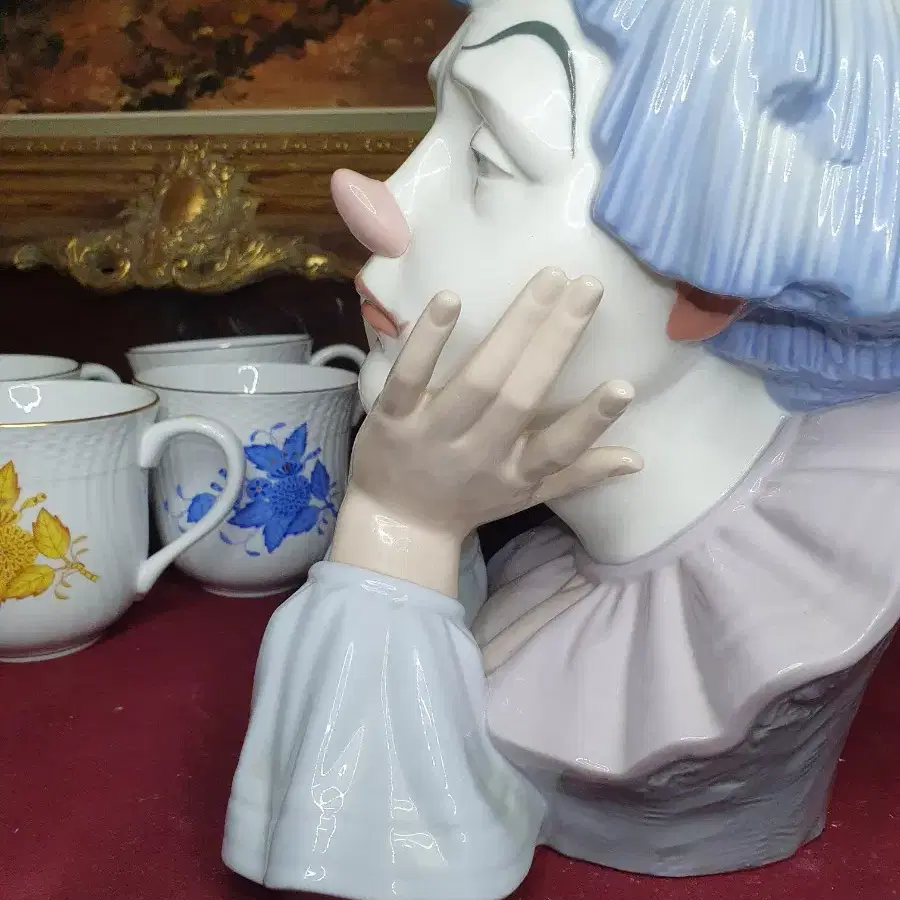 Lladro Jester Head Figurine야드로 삐에로