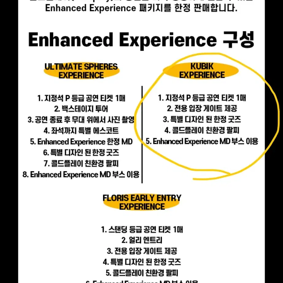 콜드플레이 내한 공연 4월 19일 토 KUBIK experience