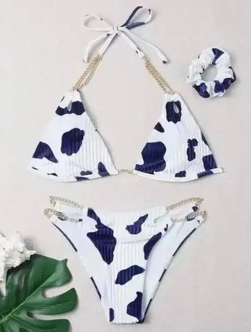 Cow-girl halter Pretty women's bikini swimsuit