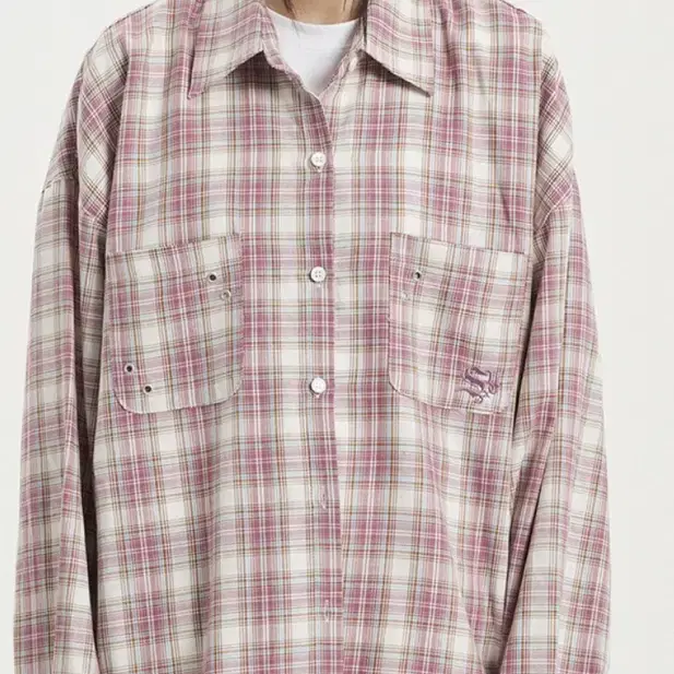 셋업이엑스이 OVER CHECK SHIRT