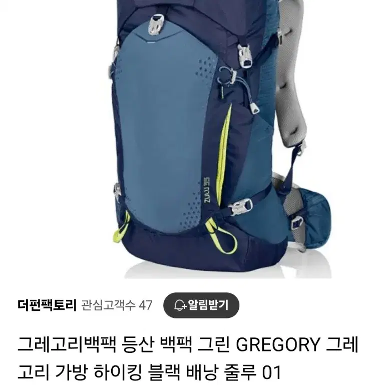 그레고리 등산가방 40L