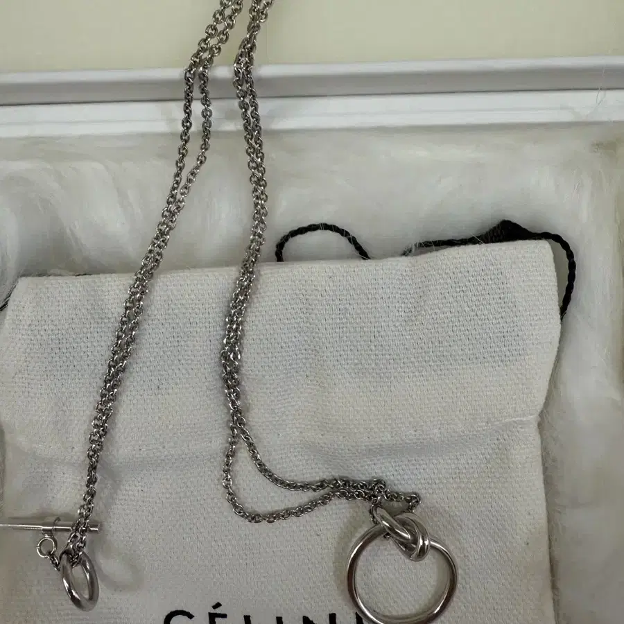 old celine knot silver necklace 셀린 목걸이