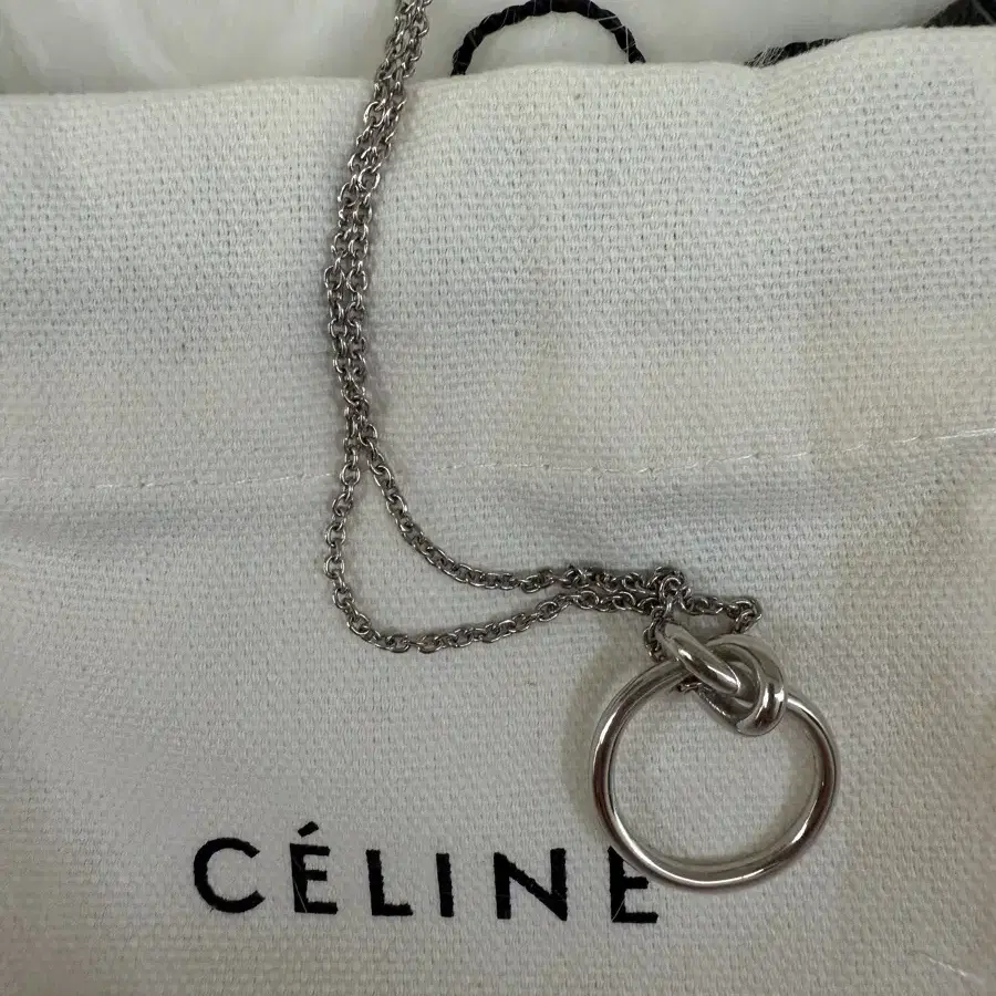 old celine knot silver necklace 셀린 목걸이