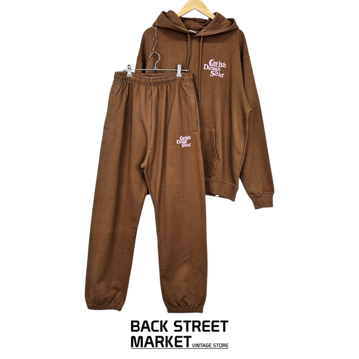 [L] KABISHI Brown Hooded Set-Up Training Suit