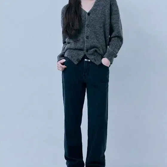 마리떼 slim straight denim pants 블랙 고윤정 청바지