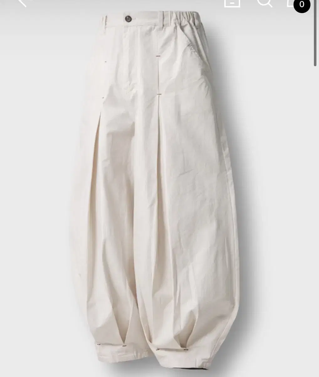 앵글런 Unbalance Long Tuck Balloon Pants