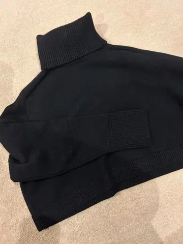 자라 크롭트 길이 터틀넥 니트